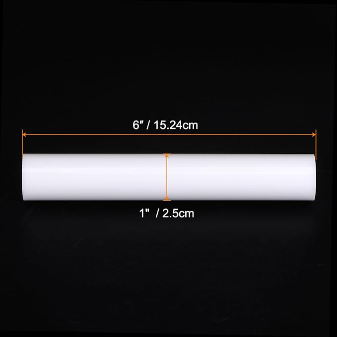 HARFINGTON Acrylic Clay Roller 6 Inch x 1 Inch Solid Non-Stick Plastic Round - Image 2