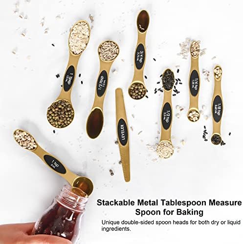 Magnetic Measuring Spoons Set Stainless Steel with Leveler-9pcs