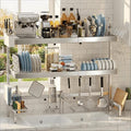 3-Tier Expandable Stainless Steel Over-the-Sink Dish Rack