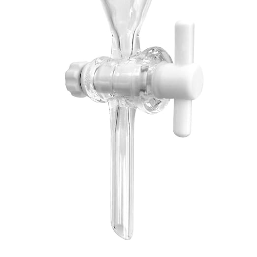 QWORK Separating Funnel with 24/29 Joints and PTFE Plug - Image 5