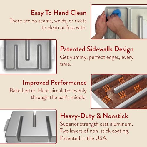 Baker's Edge Original Nonstick All Edges Brownie Baking Pan - 9" x12”