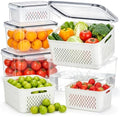 4 Pack Fruit Storage Containers for Fridge
