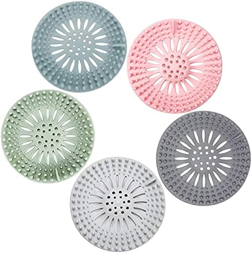 Hair Catcher Rubber Stopper Shower Drain Covers for Bathroom, Bathtub