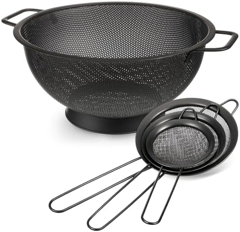 Norme 4-Quart Colander and Fine Mesh Strainer Set