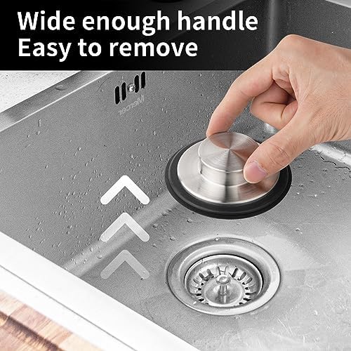 Tifanso 2PCS 3.34" Stainless Steel Kitchen Sink Stopper for 3-1/2"