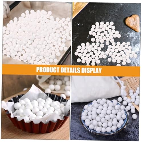 Holibanna 1 Bottle Ceramic Pie Baking Beans for Tart Pans, 800g White