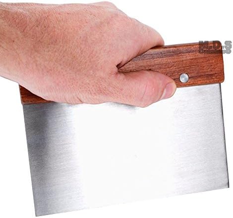 Chopper Scraper Dough Cutter Stainless Steel Griddle Tools Wood Handle