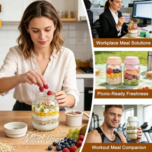 Syntic 4 Pack 32 Oz Glass Salad Containers