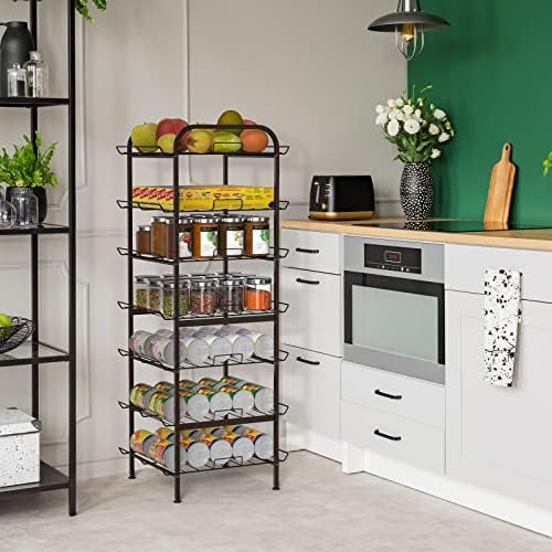 smusei Water Bottle Organizer 7 Tier Free Standing Vertical Metal