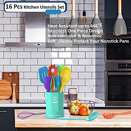 Deedro 16-Piece Silicone Kitchen Utensil Set