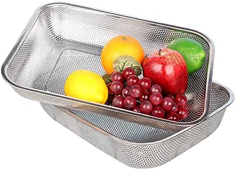 Cedilis 2-Pack Stainless Steel Colander Strainer, 6 Quart