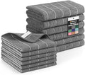Homaxy Microfiber Kitchen Towels and Dishcloths Sets, 12 Pack, Grey