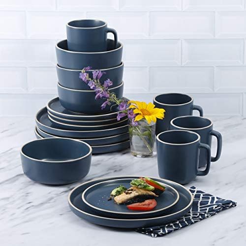 Gibson Home Zuma 16 Piece Round Kitchen Dinnerware Set, Dishes