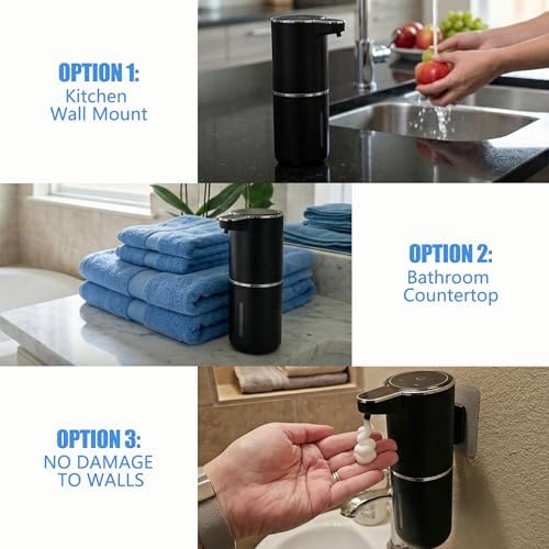 2-Pack Automatic Foam Soap Dispenser – USB Rechargeable Smart Hand