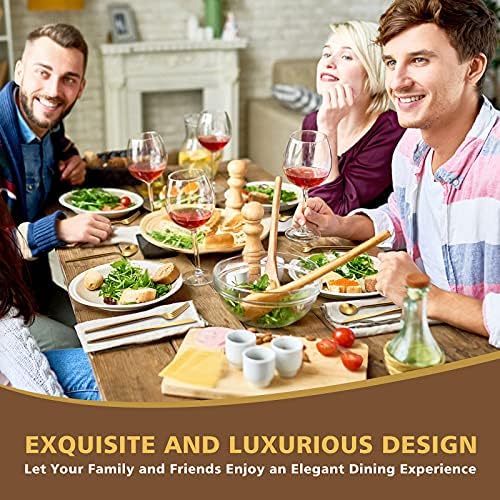 Matte Gold Silverware Set, Oliviola 20-Piece Stainless Steel Flatware