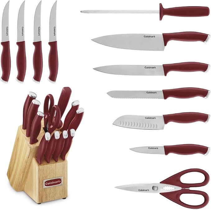 Cuisinart C77SSR-12P Color Pro Collection 12 Piece Knife Block Set - Image 5