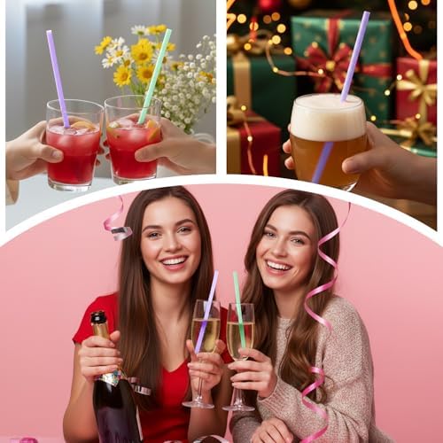 2 Set travel straws reusable with case, Portable Straw for Hot & Cold