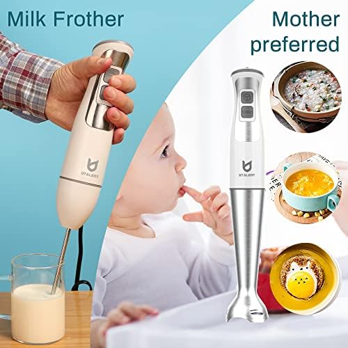 UTALENT 3-in-1 Immersion Hand Blender - Puree Baby Food, Sauces and
