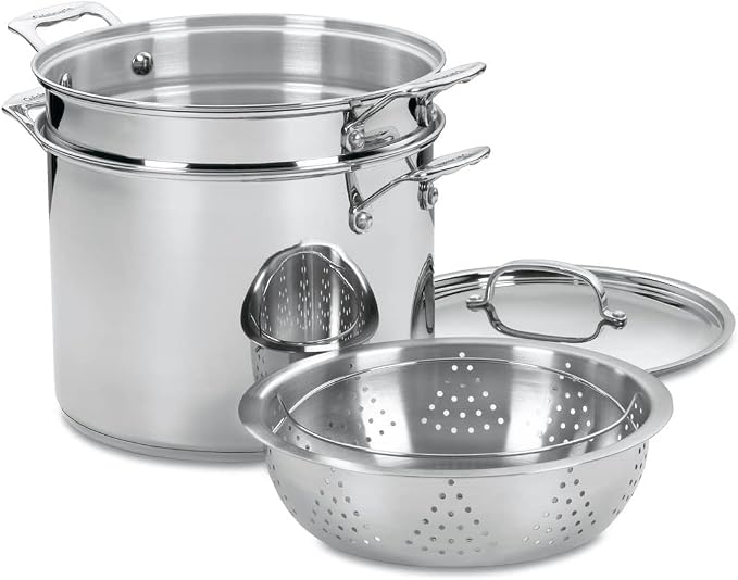 Cuisinart 4-Piece Cookware Set, 12 Quarts, Chef's Classic Stainless Steel by Cuisinart