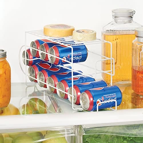 mDesign 2-Tier Metal Wire Standing Pop/Soda and Food Can Dispenser