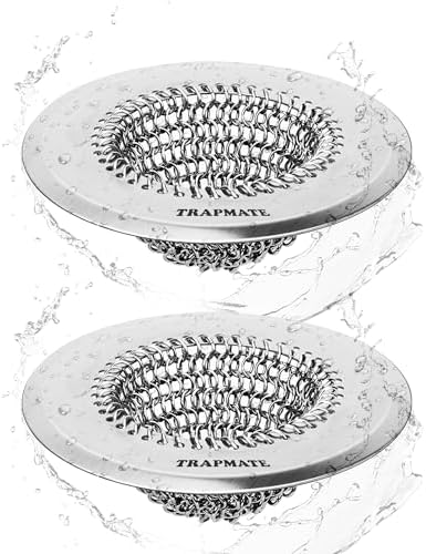 TRAPMATE 2 Pcs Stainless Steel Sink Drain Strainers