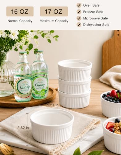 Ceramic Bakeware 16oz Casserole Dishes Oven Safe Small Baking Dishes