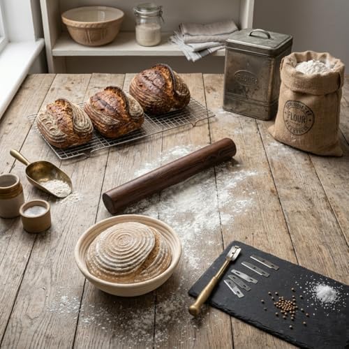 10.6 Inch Straight Rolling Pin – Smooth & Balanced Cute Wooden Dough