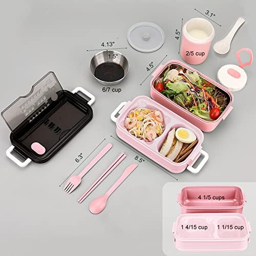 2-Tier Bento Lunch Box with Insulated Lunch Bag