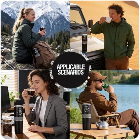 Portable All-in-One American Coffee Maker with Burr Grinder
