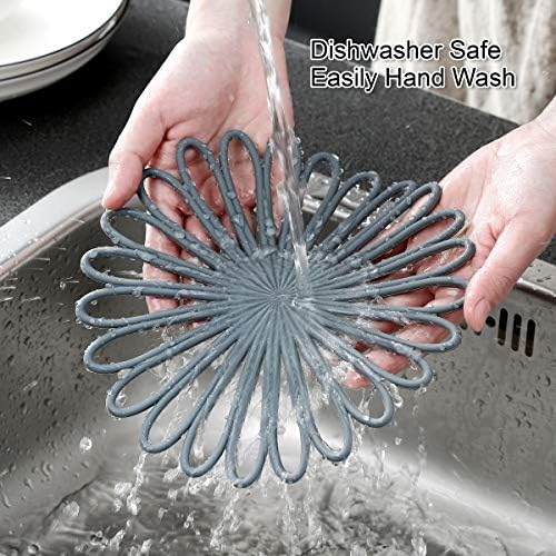 Set of 3 Silicone Trivet Mat - Hot Pot Holder Hot Pads for Table &