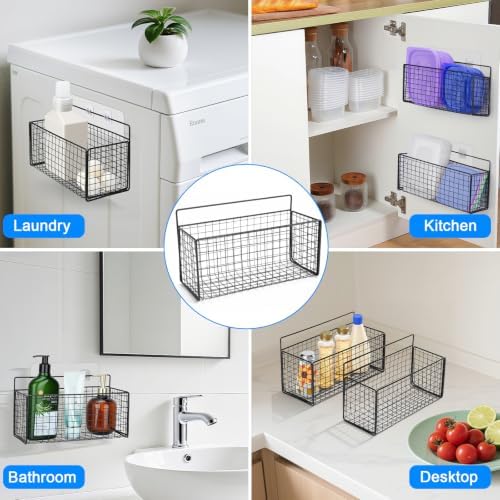 2 Pack Large Adhesive Kitchen Cabinet Door Organizer - Lid Organizer