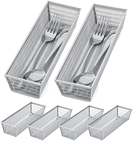 Neudeco Silverware Organizer, Silver, 9 * 3 * 2 Inch