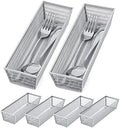 Neudeco Silverware Organizer, Silver, 9 * 3 * 2 Inch