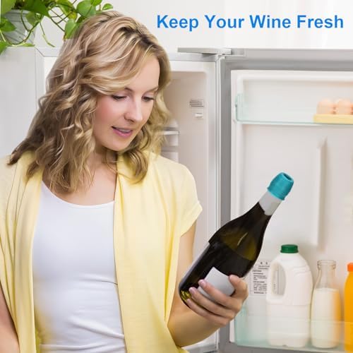 8 Pack Silicone Wine Stoppers, by Brusoon (Multicolor)