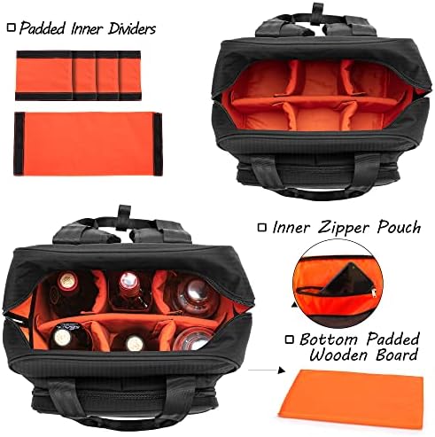 CURMIO Bartender Kits Backpack with Padded Compartments for Bar Tools