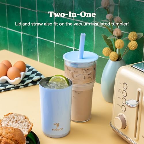 REDUCE Aspen - 20oz Vacuum Insulated Glass Tumbler - Extra Wide Straw