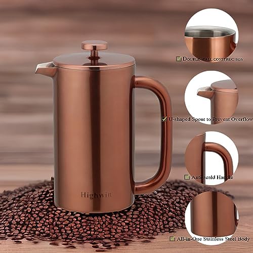 8-Cup 32-Ounce Double-Wall Stainless Steel French Press