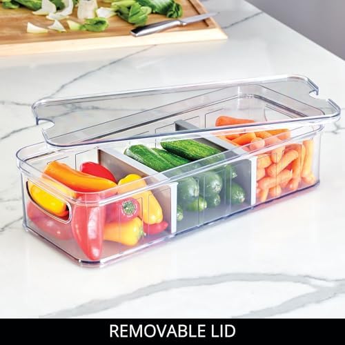 iDesign Recycled Plastic Crisp Large Divided Fruit and Vegetable