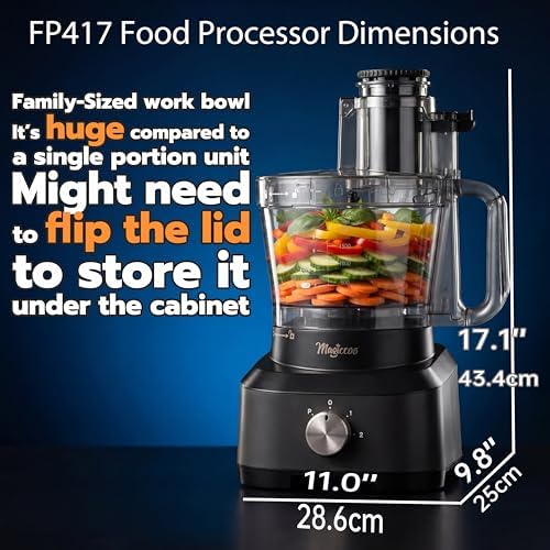 14-Cup Food Processor with French Fry Cutter, Grey