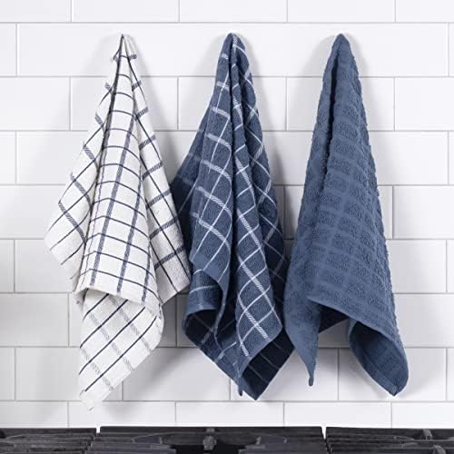 Ritz Premium 100% Cotton Terry Check Kitchen Dish Towels - Highly