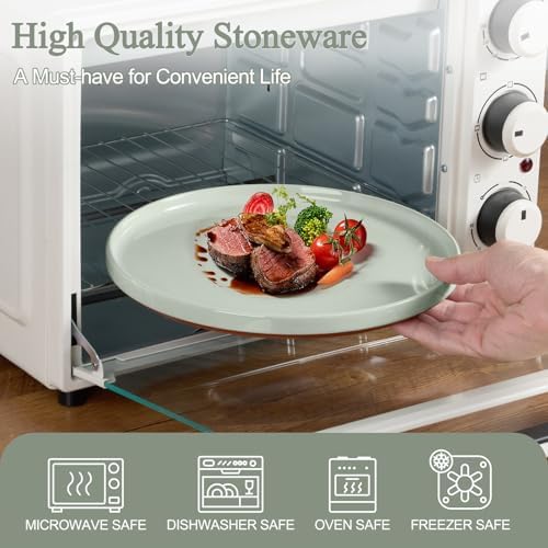 LIANYU Stoneware Dinnerware Sets Service for 8, 24 PCS Plates and Bowls Set
