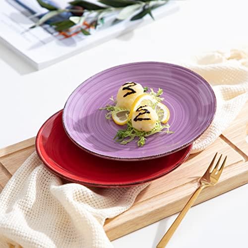 vancasso Bonita Muticolor Salad Plate Set of 6, 7.5 Inch Ceramic