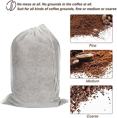 HRX Package 50pcs Disposable Cold Brew Bags 8x12 in for Home Coffee