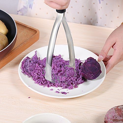Joyoldelf Heavy Duty Stainless Steel Potato Masher, Professional
