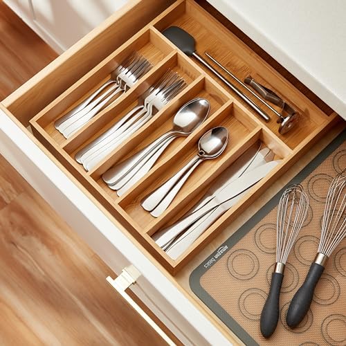 Amazon Basics Silverware Set, Stainless Steel Flatware, Dishwasher