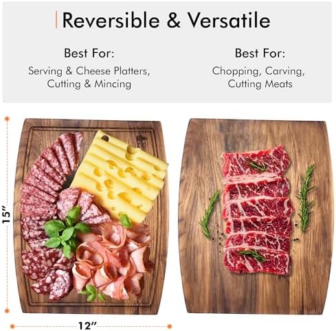 Spartali & Company Black Walnut Cutting Board Set for Kitchen