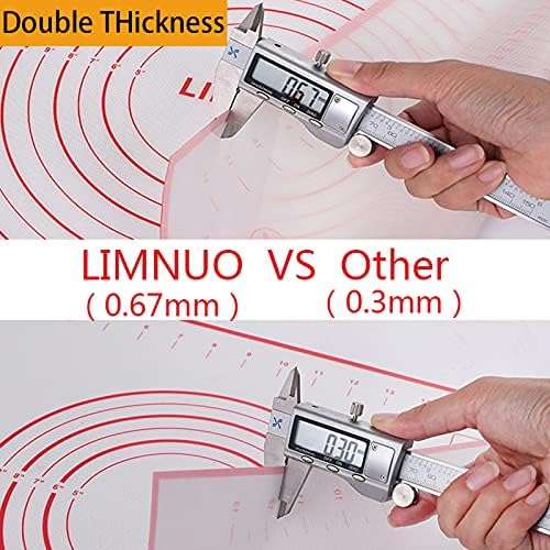 Silicone Baking Mat,Non Stick Rolling Dough with Measurements for Pie