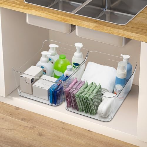 Tiawudi 6 Pack Storage Organizer Bins, 13.5" x 10"