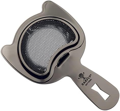 Barfly Fine Mesh Spring Strainer, Black
