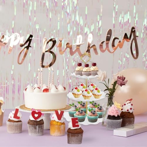 5 Pcs Dessert Table Display Set, Round Cupcake Stand, White